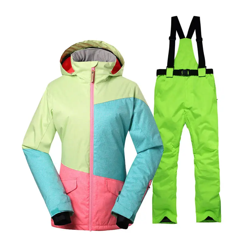picture jacket pant Женский зимний костюм Спортивная одежда для улицы Сноубординг наборы водонепроницаемый ветрозащитный костюм лыжные куртки и комбинезон зимние брюки - Цвет: picture jacket pant