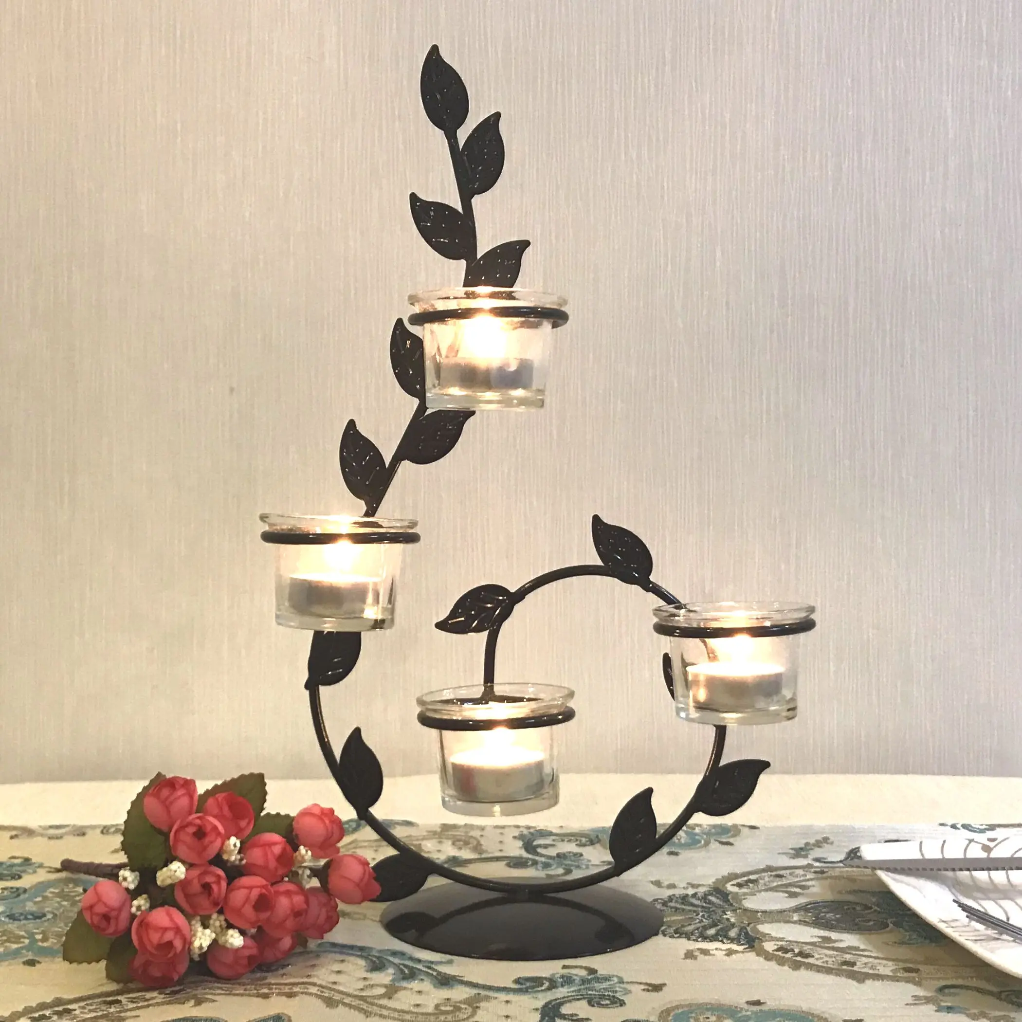 Европейский Винтажный подсвечник романтическое креативное домашнее украшение