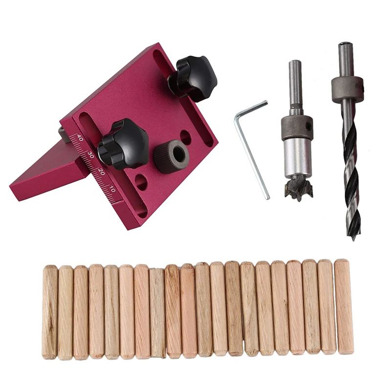 

Woodworking Tool Drilling Locator Tenon Hole Punchers Positioning Dowelling Jig 3 in 1 Punch Locator Hole Opner Wood Working DIY