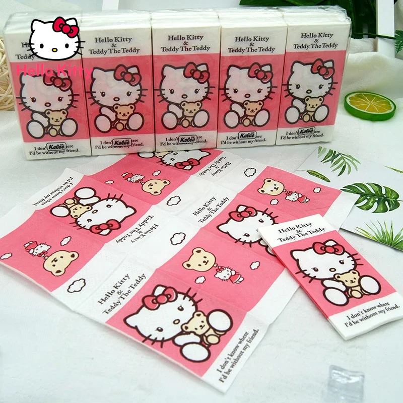 

Hello Kitty Creative Cartoon Color Printing Handkerchief Pumping Paper Portable Facial Tissue Toilet Paper Towel
