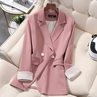 m 5xl ladies office suit 2022 new spring and autumn loose double breasted womens jacket mid length jacket feminine