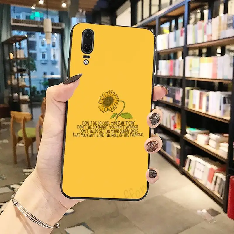 

Beautiful yellow sunflower Phone Case For Huawei honor Mate P 10 20 30 40 Pro 10i 9 10 20 8 x Lite