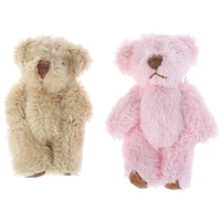 4 5cm cute bear doll long hair bear diy clothes or mobile handmade accessories