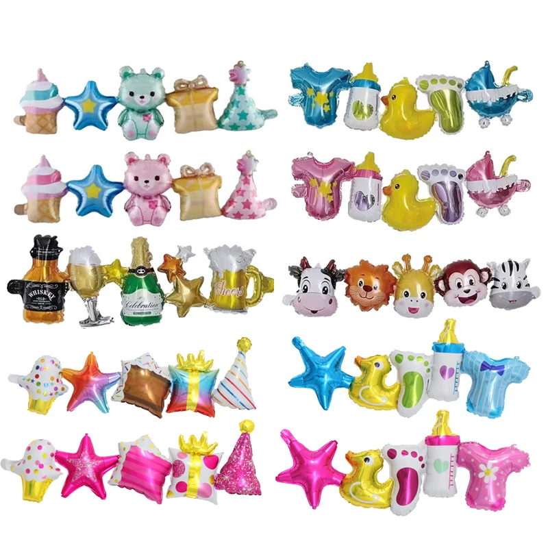 

Cartoon Birthday Siamese Aluminum Foil Balloons Boys and Girls Aluminum Foil Balloons Baby Birthday Party Party Decoration