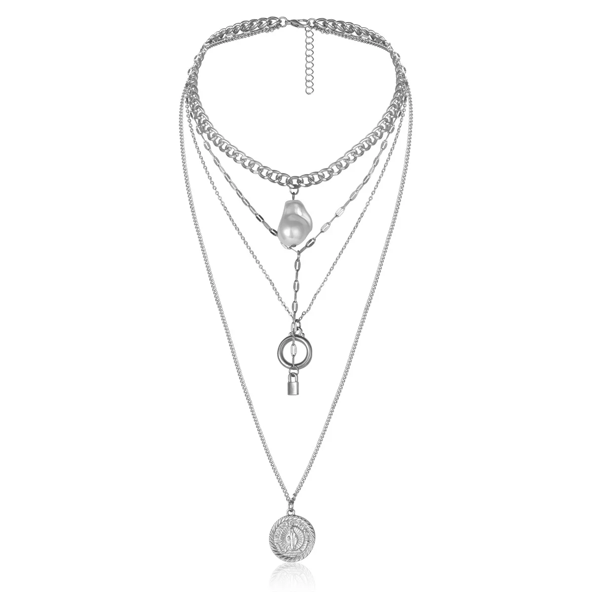 Style2 Silver Золото Серебро Длинная кисточка Крест Иисуса четки Девы Марии жемчужное ожерелье женское католическое христианское религиозное ожерелье s - Окраска металла: Style2 Silver