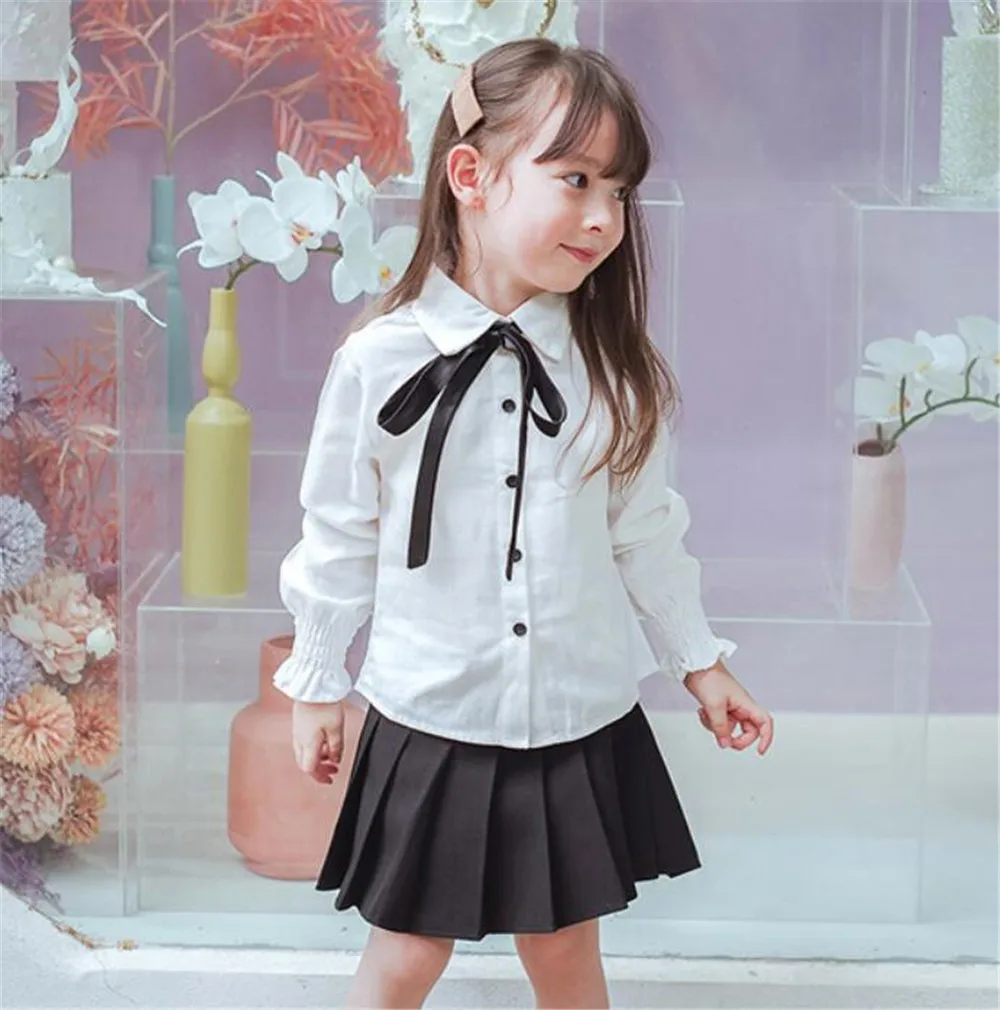 Осенняя блузка для девочек подростков в школу коллекция 2020 года Детские рубашки