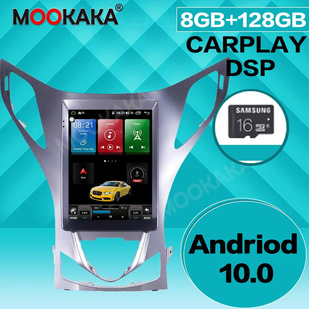 Car Radio For Hyundai Azera 20112012 8+128G 10.4" Android 10