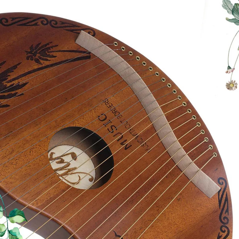 Lyre Harp китайская Арпа 19 струн твердая древесина красное дерево с настройкой