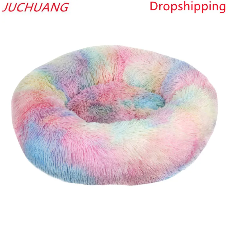 

JUCHUANG Dog Bed Super Soft Washable Long Plush Pet Kennel Deep Sleep Dog House Velvet Mats Sofa For Dog Cat Bed Drop shipping