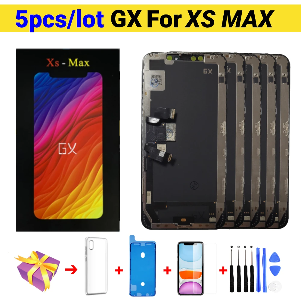 

5Pcs GX X OLED Pantalla For iPhone X XS MAX LCD Screen Display Replacement Assembly Digitizer Touch Pantalla Repair iPhoneX OLED