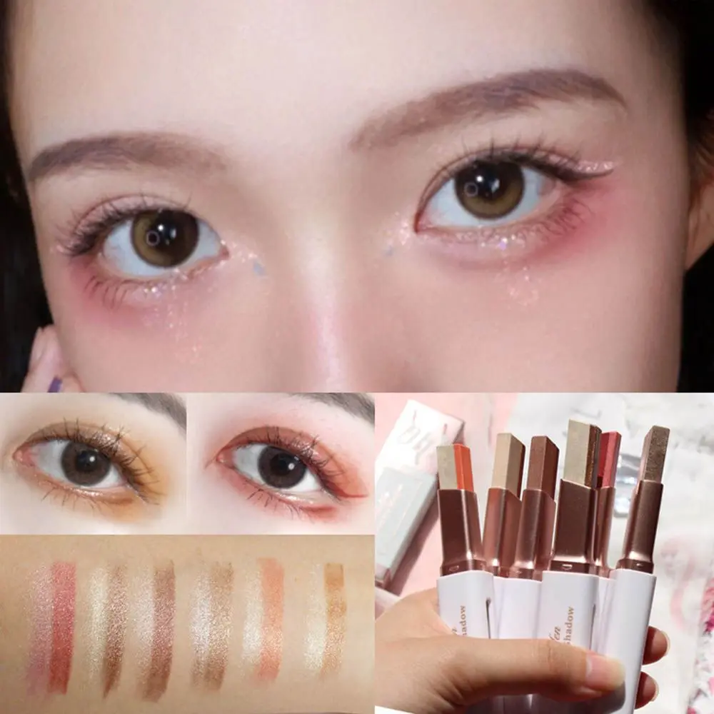 

New Makeup Gradient Shimmer Double Colors Matte Eyeshadow Stick Glitter