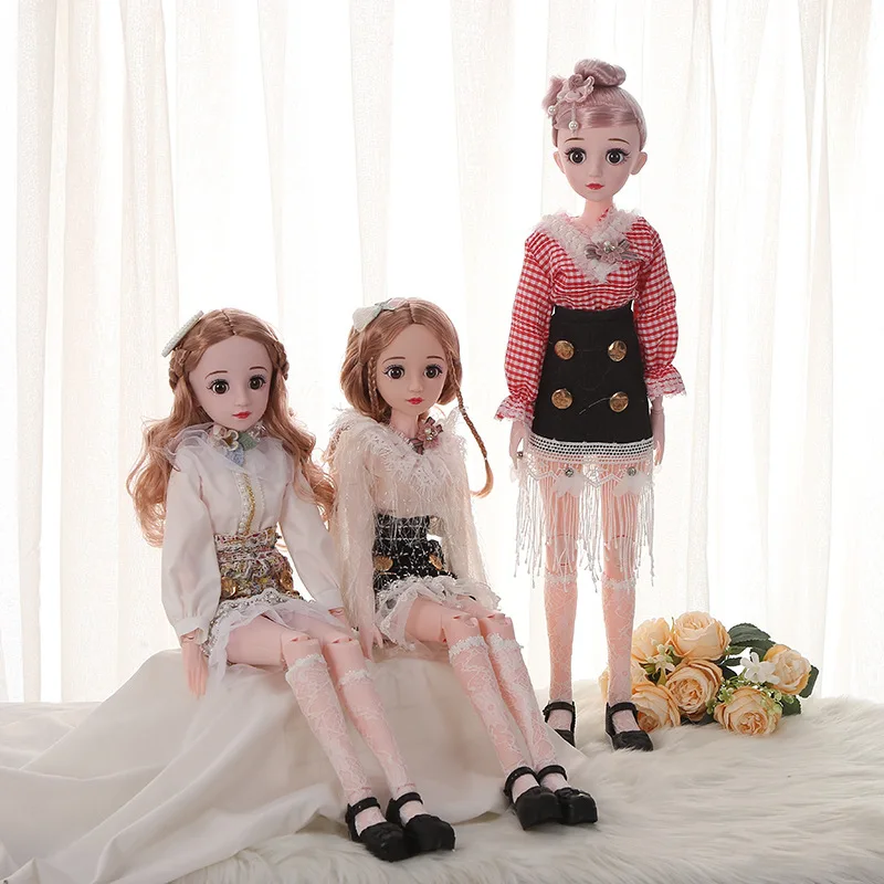 

60cm Children's toy doll modern dress up simulation doll to accompany the girl DIY christmas birthday gift for baby girl