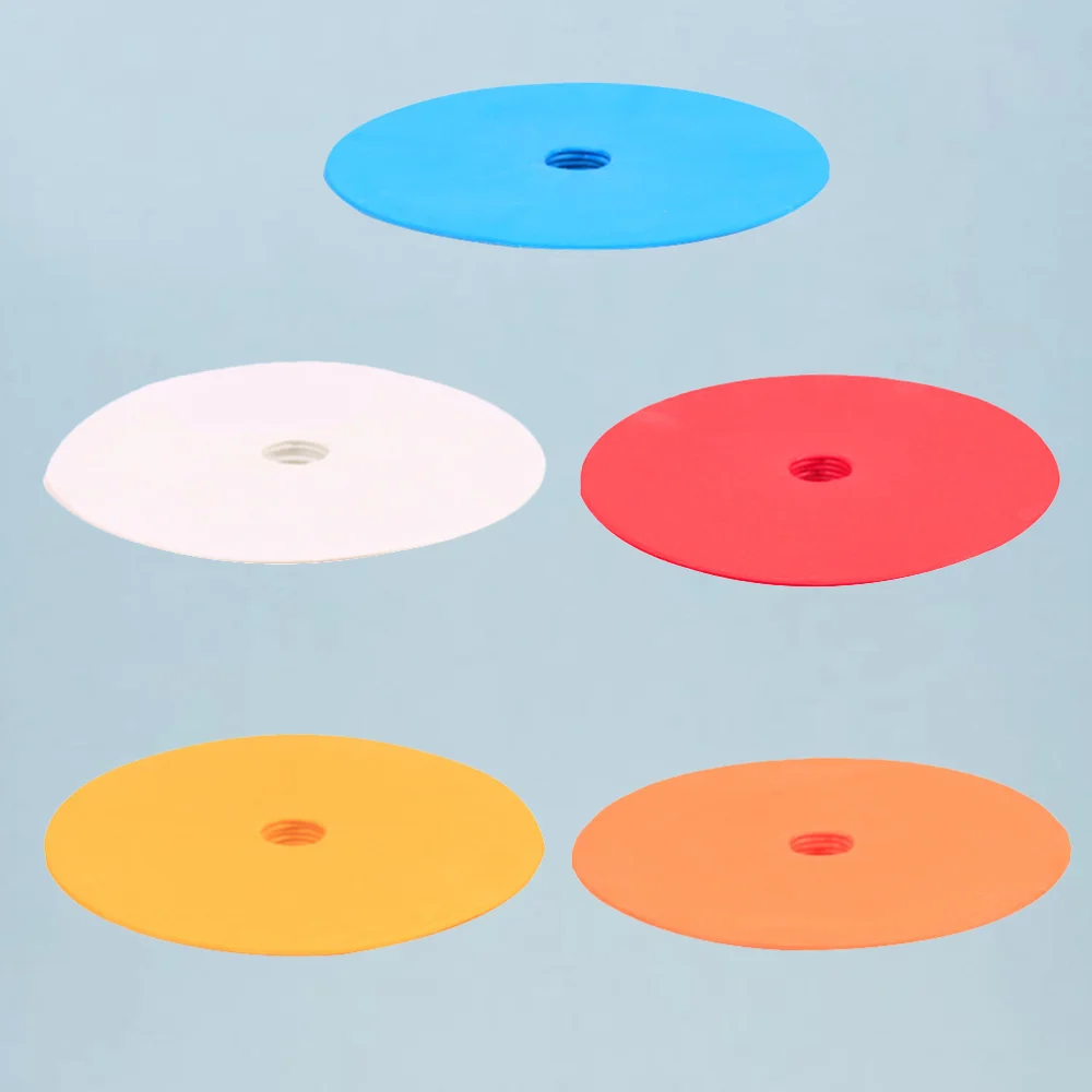 

5 Pcs Reusable Sports Spot Markers Football Training Sign Dish Plate Marker Tray for Indoor Outdoor (Yellow, Red, Blue, White,