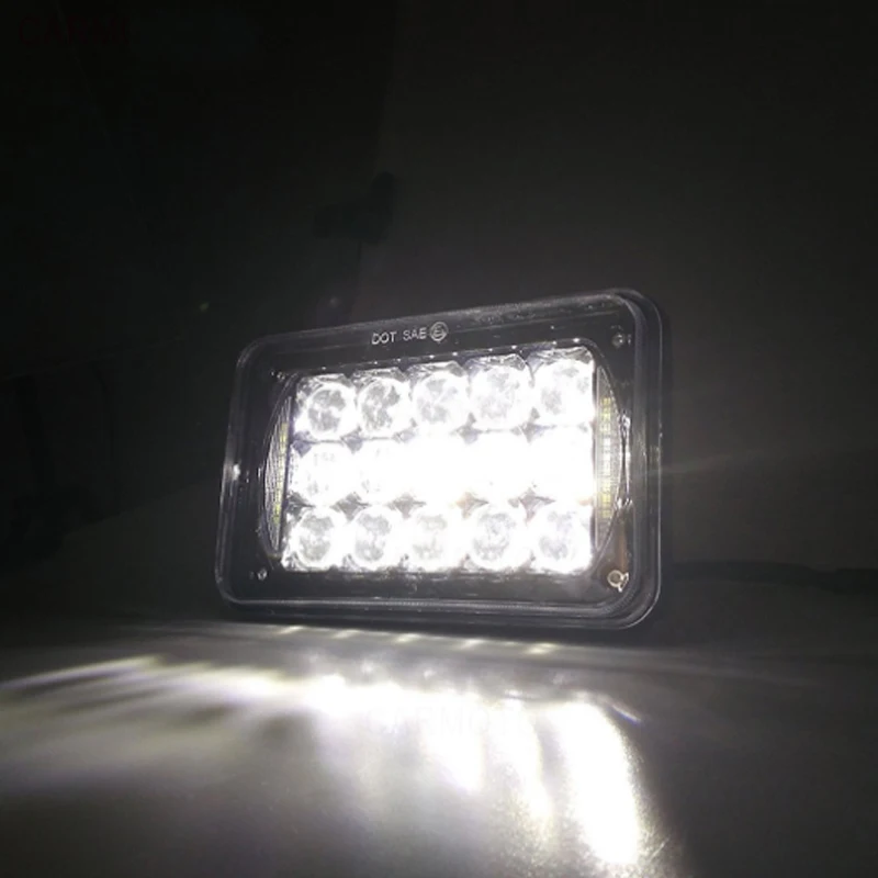 Offroad Front Headlamps square led headlight bulb 6x7inchrectangular truck kit for Jeep Cherokee XJ GMC Chevrolet | Автомобили и