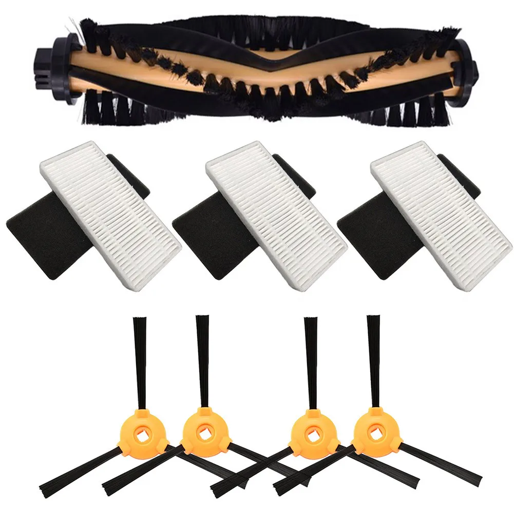 Набор из 8 штук боковых щеток, главных щеток и фильтров для робот-пылесоса Ecovacs Deebot D710 D715 500 501, запасные части и аксессуары.