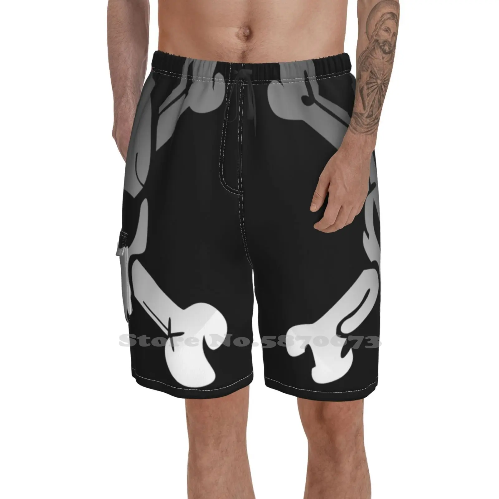 Пиратский флаг свободные тонкие пляжные спортивные шорты череп пиратский голова