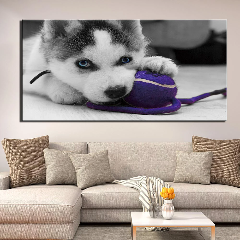 Картина на холсте для домашних животных плакаты с изображениями собак и принтами