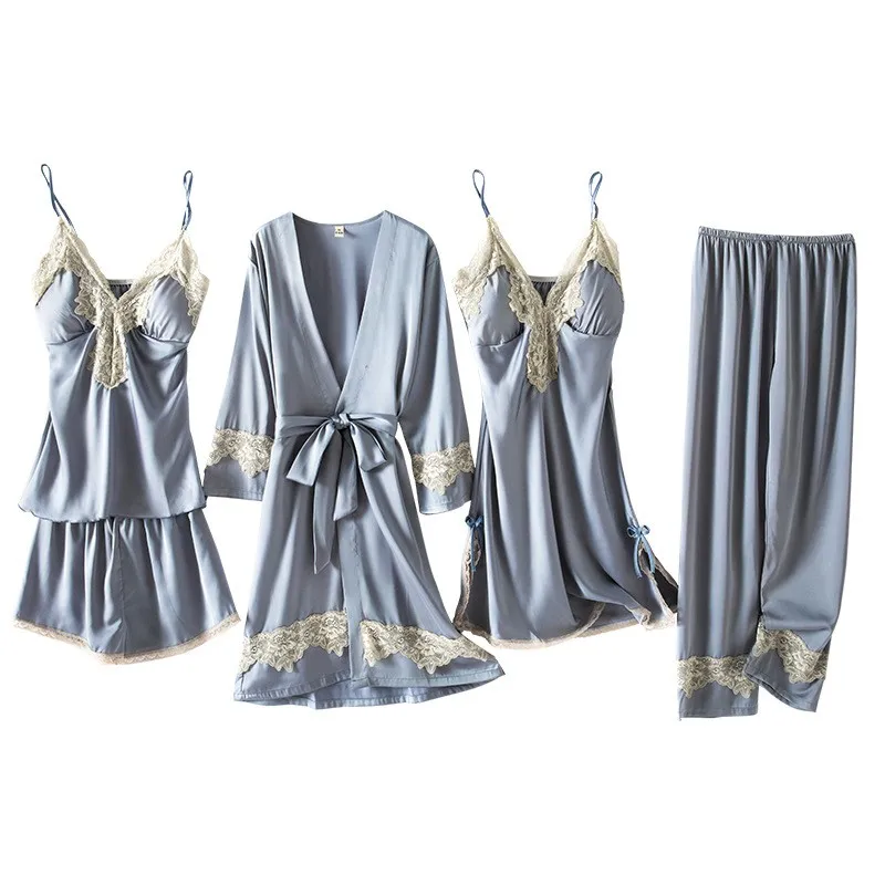 Женский пикантный халат-кимоно из искусственного шелка | Женская одежда