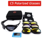 Женские Поляризованные спортивные очки Горячая Распродажа C5, тактические охотничьи военные очки для страйкбола, стрельбы, езды на велосипеде, рыбалки, очки с 4 линзами