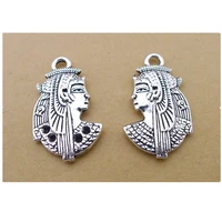 50pcslot antique silver pharaoh charms 29x17mm ancient egypt people charms for jewelry diy