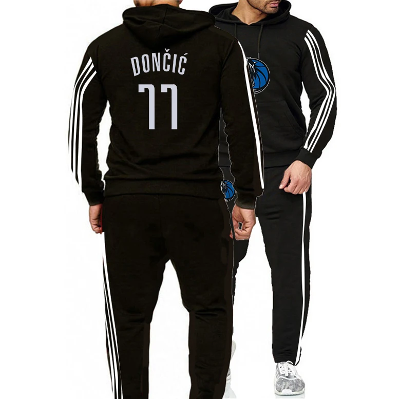 

2022 American Basketball Jersey Clothes Dallas Mavericks Luka Doncic 77 Mavericks Sweatshirt Hoodie Two Piece Set Training Suit