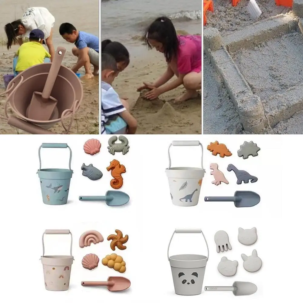 

6 Pcs Kit Children Beach Toys Shovel Water Game Play Outdoor Toy Set Baby Summer Digging Sand Tool Sandbox for Boys Girls