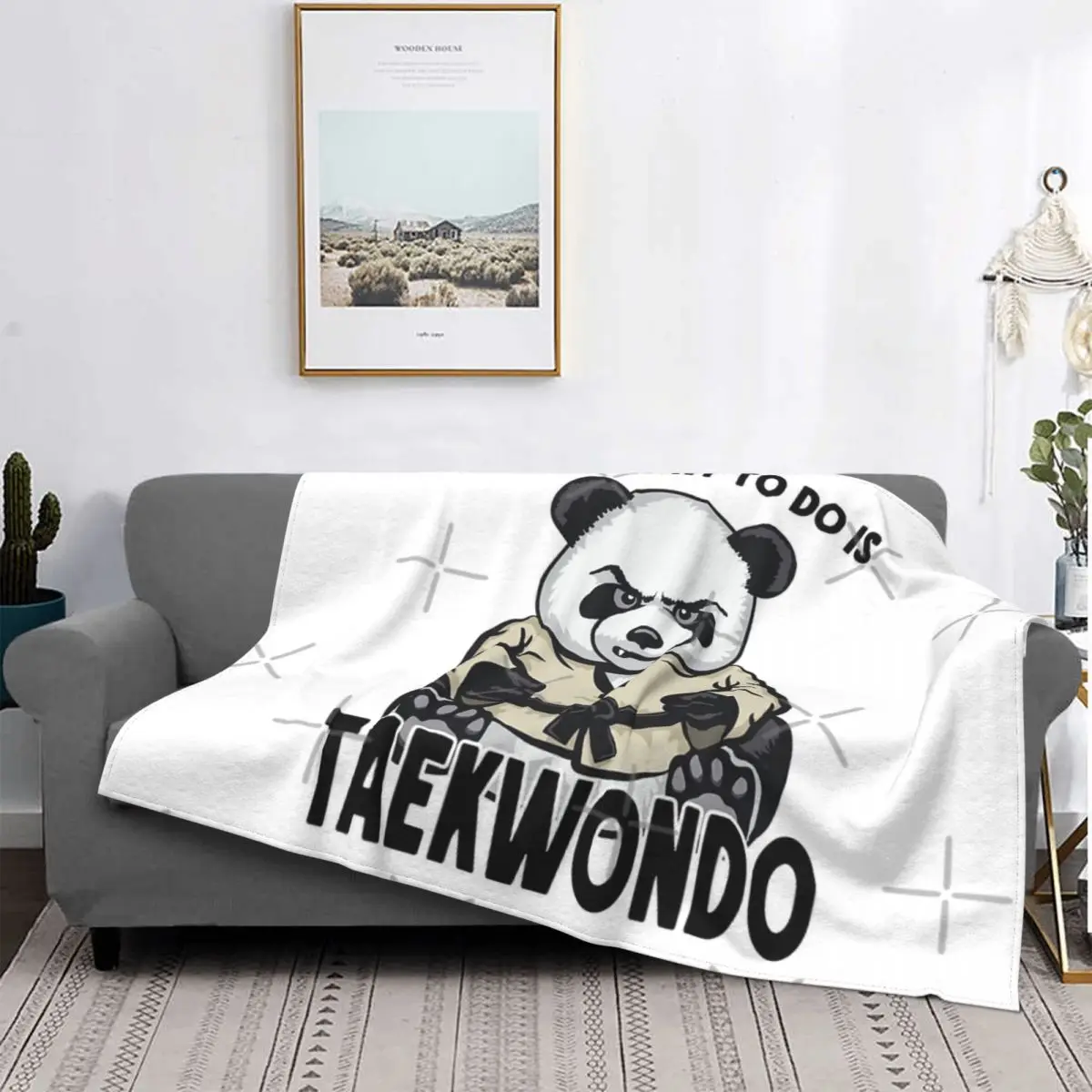 

Панда для тхэквондо, все, что я хочу, одеяло, покрывало для кровати, клетчатое покрывало, Детское покрывало