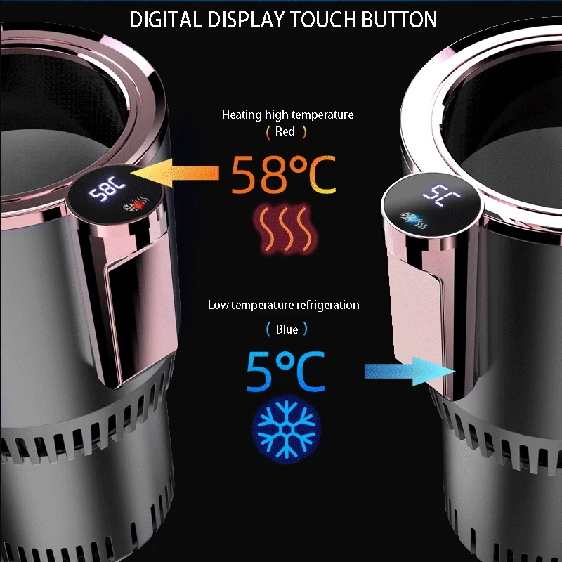 

DC12V Car Heating Cooling Cup 2-In-1 Car Office Cup Warmer Cooler Smar Car Cup Mug Holder Cooling Beverage Drinks Cans