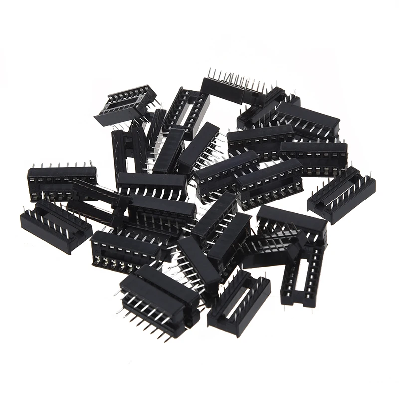 Top 30 Pcs 16 Pin 2.54mm DIP IC Socket Solder Type Adaptors | Электроника
