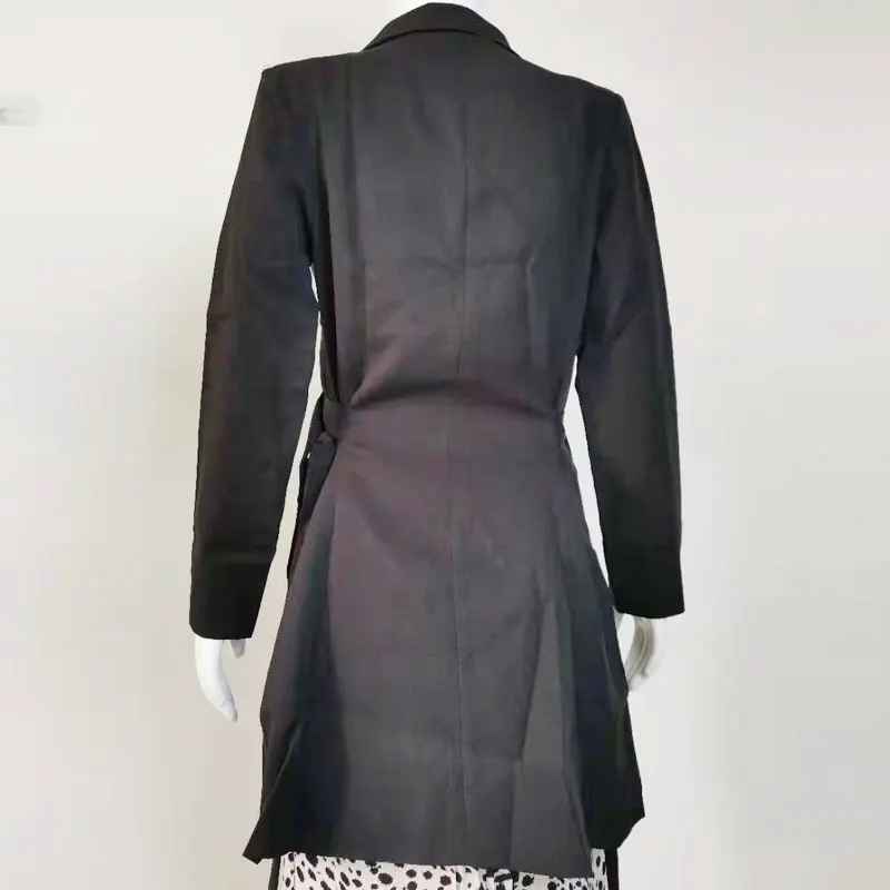 Низкая цена Акция Черная Женская Блейзер сезон весна осень высокого качества