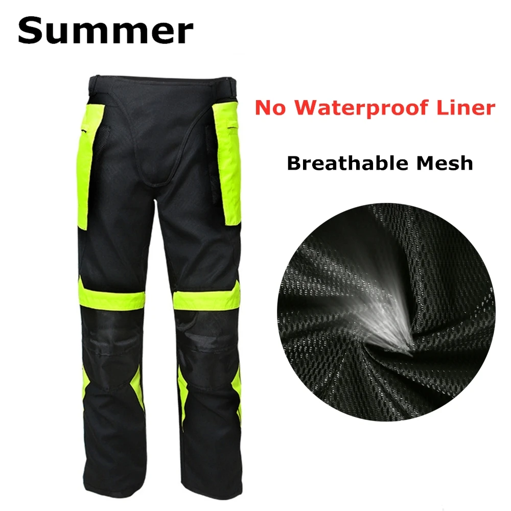 

Мотоциклетные брюки, летняя зимняя светоотражающая защитная одежда со съемной теплой/водонепроницаемой подкладкой и защитными накладками HP-08