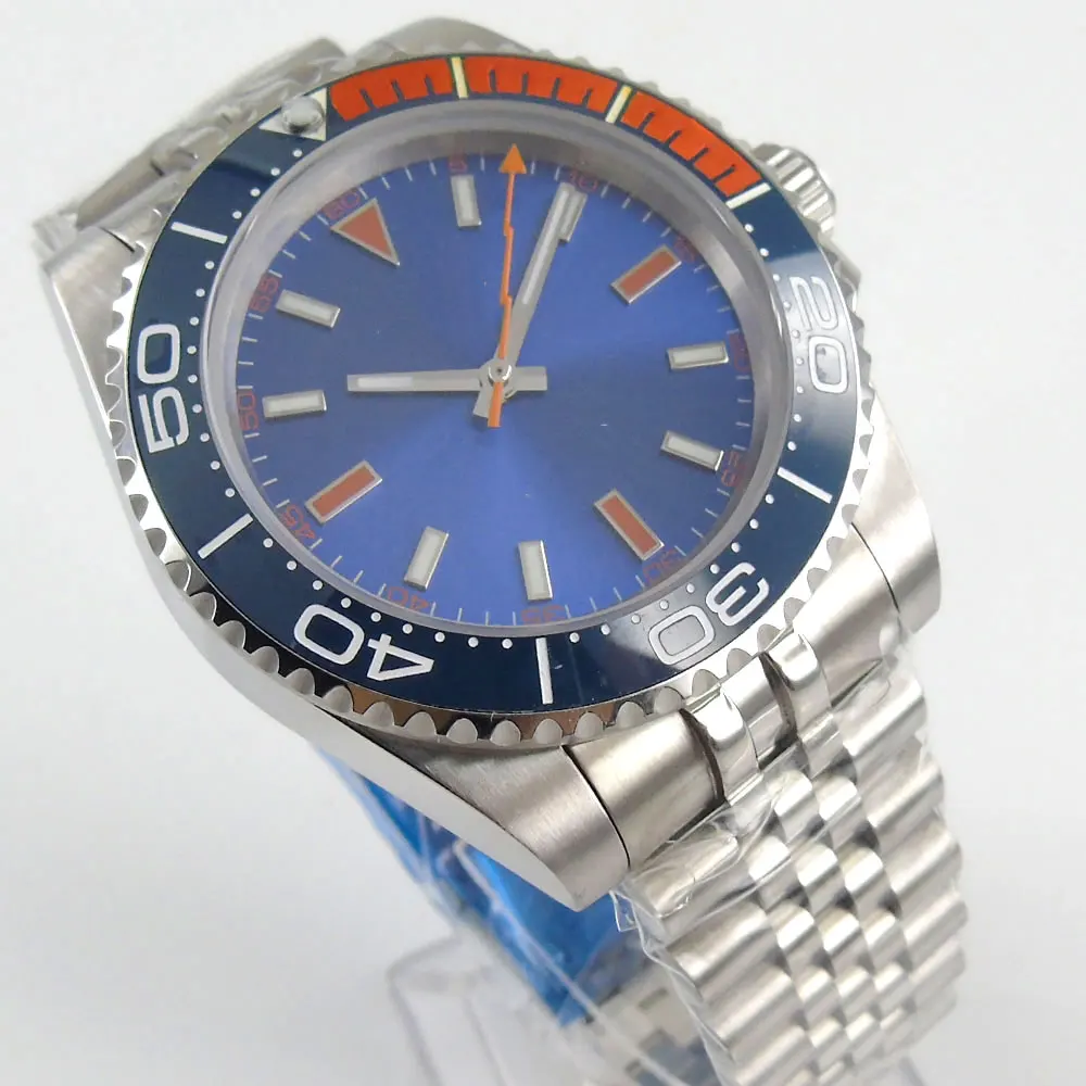 

Автоматические механические мужские часы, циферблат 40 мм, Сапфировая керамика