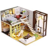 dollhouse miniature with furniture diy mini house assembly toy for birthday christmas an88