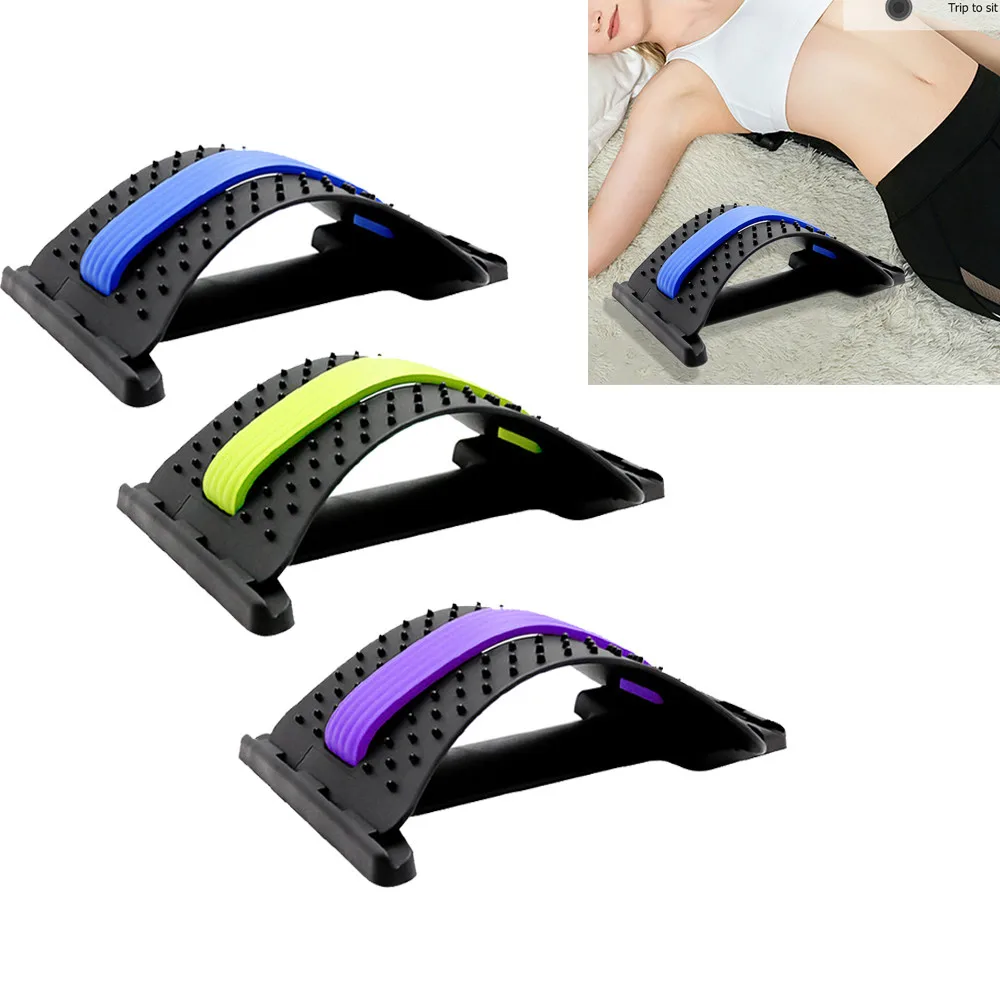

1pc Back Stretch Equipment Massager Magic Stretcher Fitness Lumbar Support Relaxation Spine Pain Relief Corrector Health Care