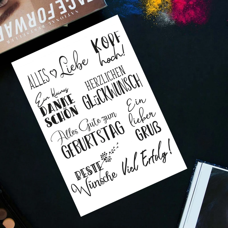 

German DIY Silicone Clear Stamp Cling Seal Scrapbook Embossing Album Decor Craft