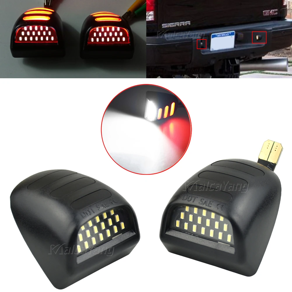 

Pair 12V 6000K For Chevrolet Silverado Avalanche Traverse Tahoe Suburban New LED Car Number License Plate Lights Lamp Auto Luces