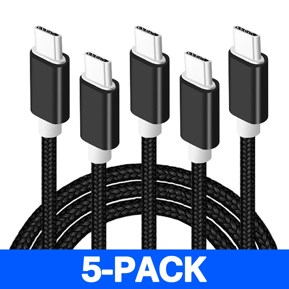 5 шт. Тип usb C кабель для samsung S9 Xiaomi mi 8 A2 Lite макс 3 mi x 2 2 S Android телефон 1 м 2 м 3 м быстрой зарядки синхронизации данных Зарядное устройство