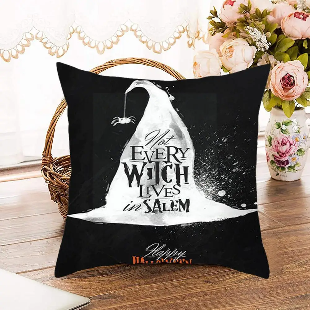 

Peach Skin Pillowcase Pillow Pumpkin Throw Decor Cushion Ghost Cover Cases Skull Witch Throw Rug Vintage Case Pillow K3F9