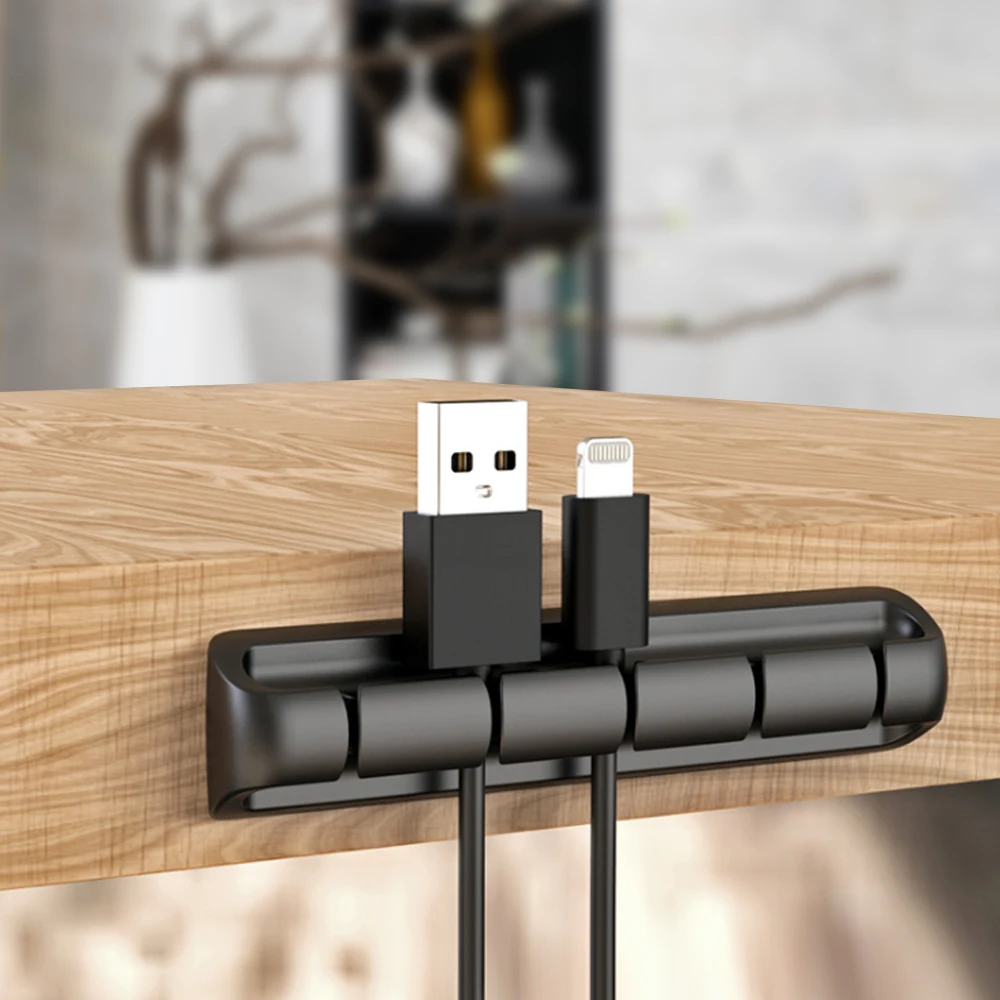 Автомобильный Кабельный органайзер силиконовый usb кабель для намотки клипса Toyota