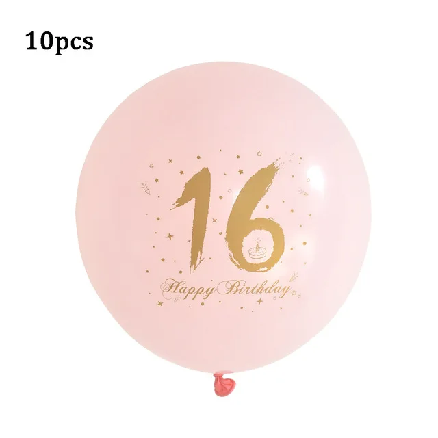 16 pink Сладкий 16-й вечерние украшения шар цвета розового золота фоновое украшение 16 алюминиевая пленка шар с днем рождения поставки PAT72 - Цвет: 16 pink
