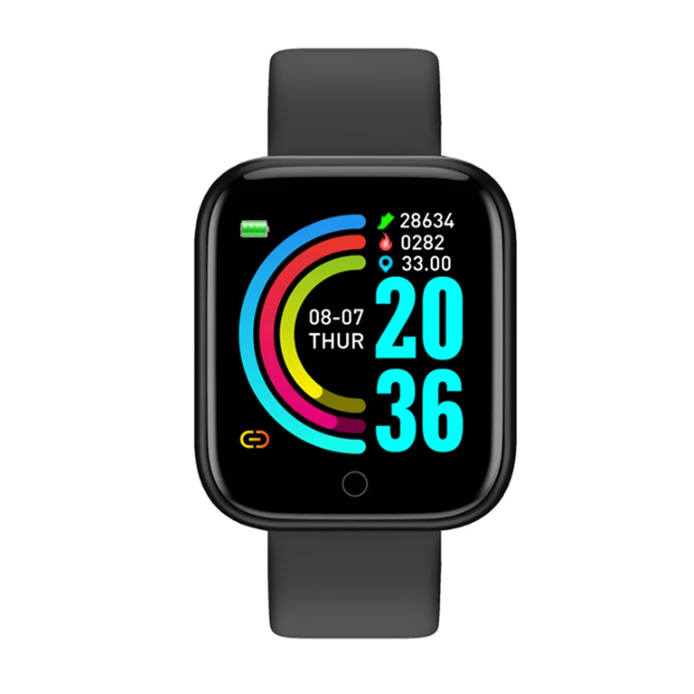 

For New Y68 Smart Bracelet Wristband Sports Fitness Blood Pressure Heart Rate Message Reminder Android Pedometer Smart Watch