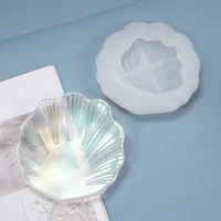 diy crystal epoxy silicone dish mold decorative tray coaster leaf shelltrinket dish resin mold