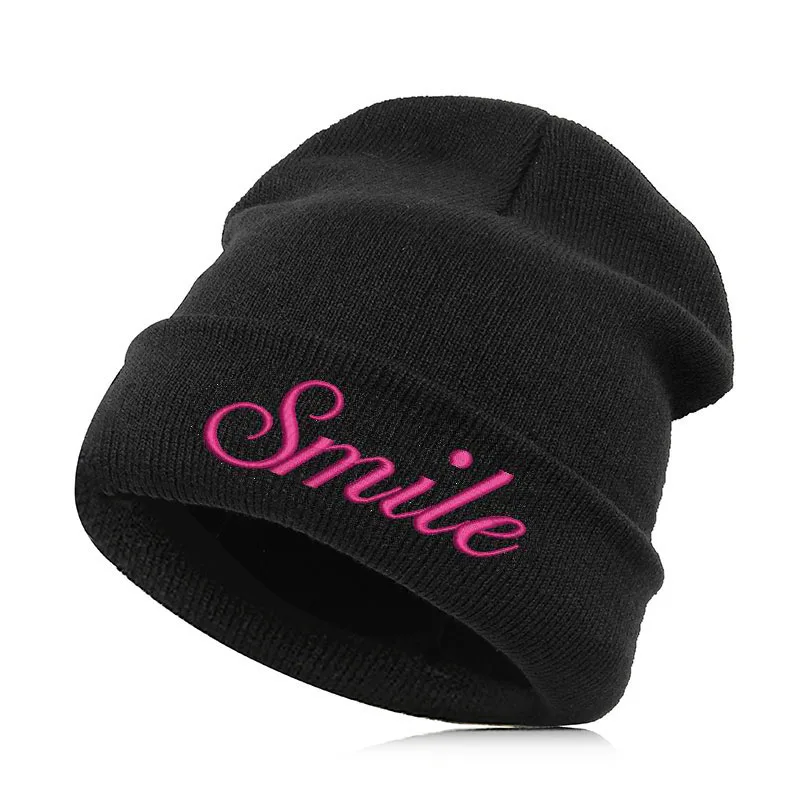 Smile Beanie вышивка Repper Love lil. peep Мужская и женская вязаная кепка шапка Skullies теплая