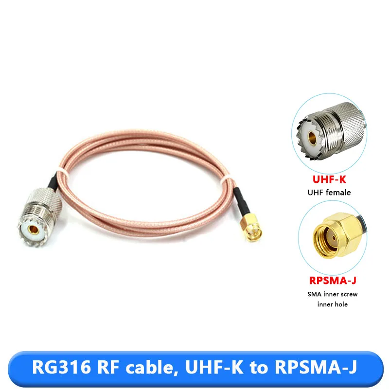 UHF SO239 женский PL259 к SMA Штекерный/гнездовой Зажим адаптер RG316 кабельная Перемычка