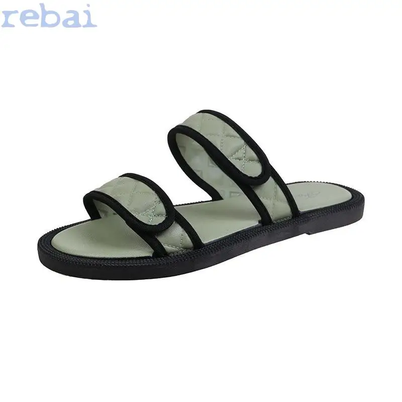 

Сланцы женские на резиновой подошве, Повседневная Удобная пляжная обувь, плоская подошва, Нескользящие, желе, лето 2021