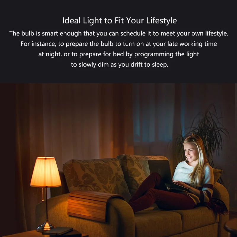 Yee светильник Smart LED лампа накаливания ST64 Ретро Эдисон теплый E27 6W 220V 2000K Wifi