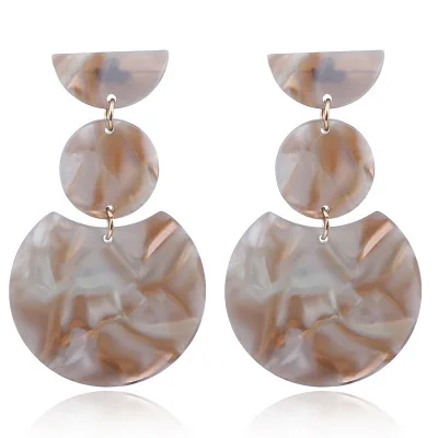 Cpop Модные Длинные акриловые серьги для женщин Подвесные с белой уксусной