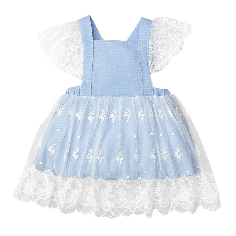 

Princess Newborn Baby Dress For Girls Pure Cotton Lace Gauze Embroidered Dress Party Birthday Baptism Dress Girl Summer Dresses