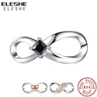 ELESHE серебряный шарм с четкими CZ 925 пробы серебро Бесконечность Бусины Подходят оригинальный браслет с шармами Европейский 