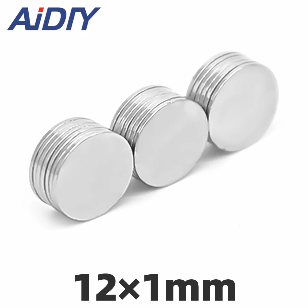 AIDIY 10 шт. неодимовые магниты 15 × 1 12 × 2 8x3 10x1 10x2 6 × 4 мм Мини N35 Круглый дисковый магнит очень сильные магниты никель редкоземельные